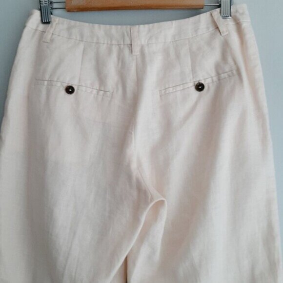 NOA NOA / Janet 100% Linen Straight Leg Regular Fit Dress Pants White Sz 6 - Picture 8 of 15